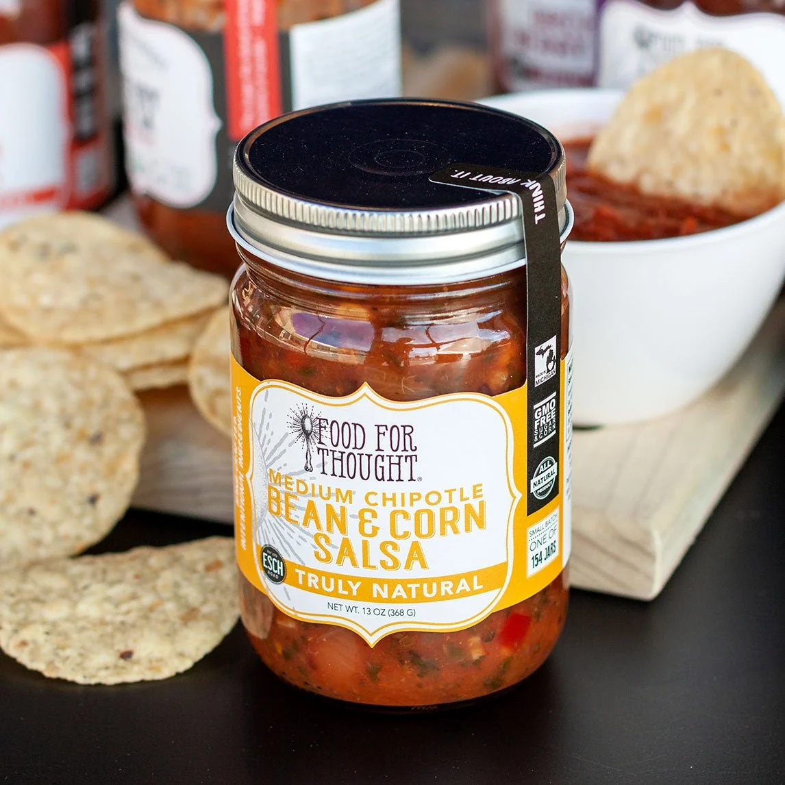 Truly Natural Medium Chipotle Bean & Corn Salsa - Image 3
